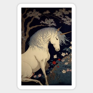 The Last Unicorn Vintage Ukiyo-e Sticker